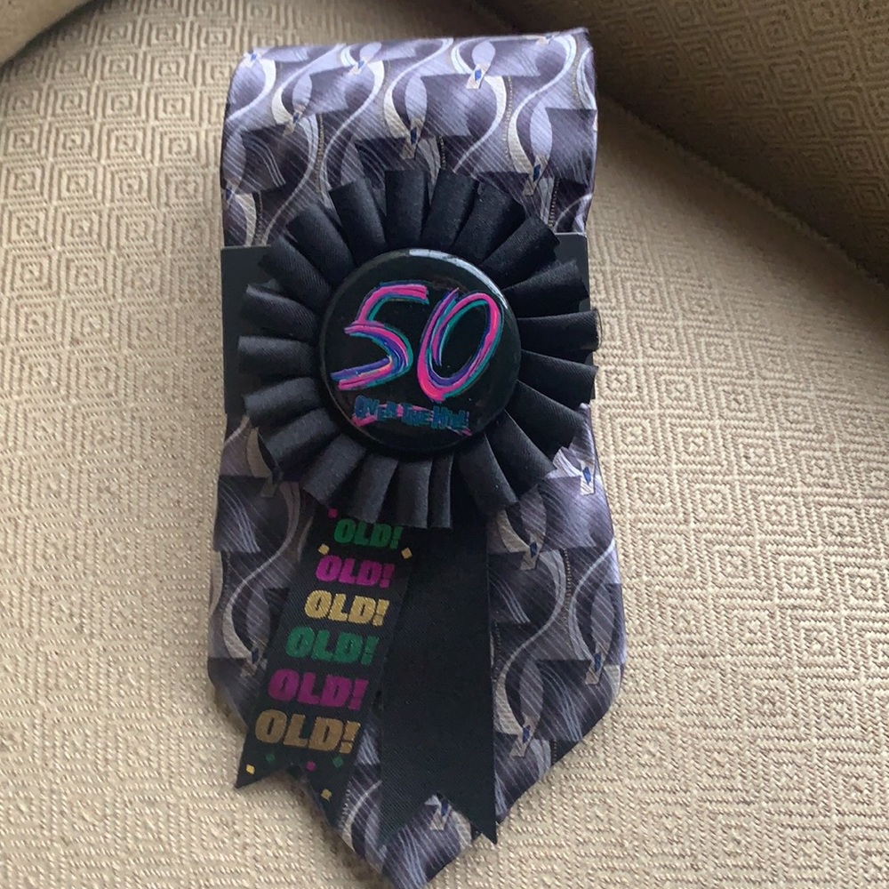 Arrow Tie with 50th Birthday Ribbon included